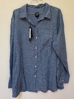 Brand New Gap Women's Linen Button Down Top Size XXL